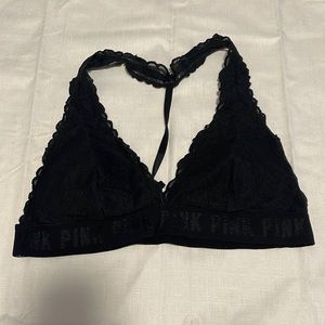 Black PINK Lace Halter Bralette